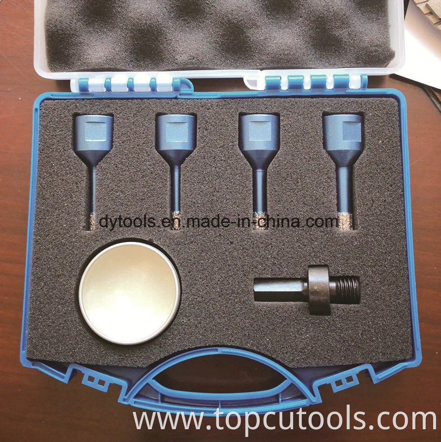 Good Quality Vacuum Brazed Diamond Core Drill Bit Tools Sets with Plastic Box